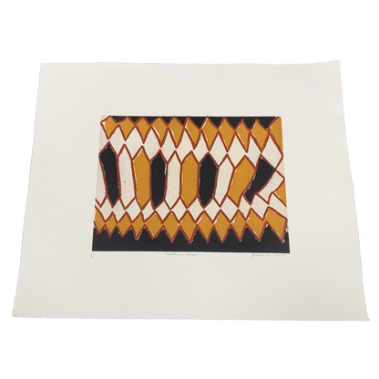 GERALD FOURMILE | 'Shark in Action' | Etching  | matted