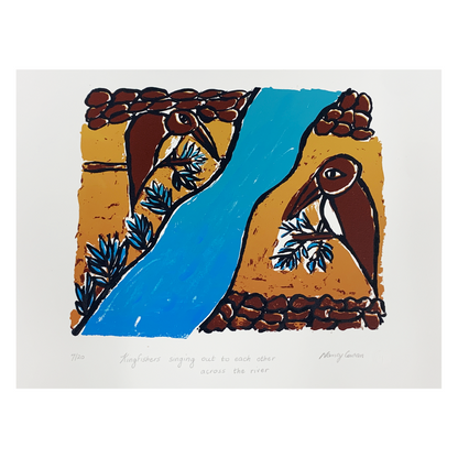 NANCY COWAN | 'Kingfishers Singing Out to Each Other Across the River' | Screen Print