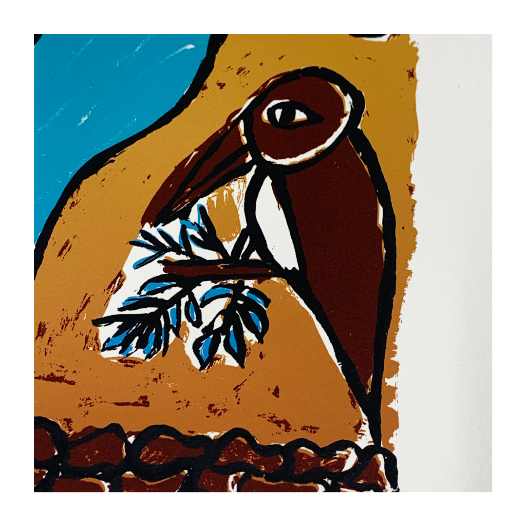 NANCY COWAN | 'Kingfishers Singing Out to Each Other Across the River' | Screen Print