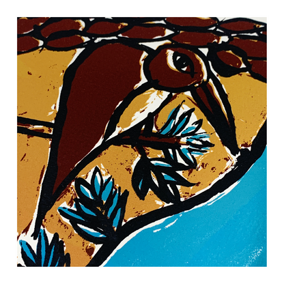 NANCY COWAN | 'Kingfishers Singing Out to Each Other Across the River' | Screen Print
