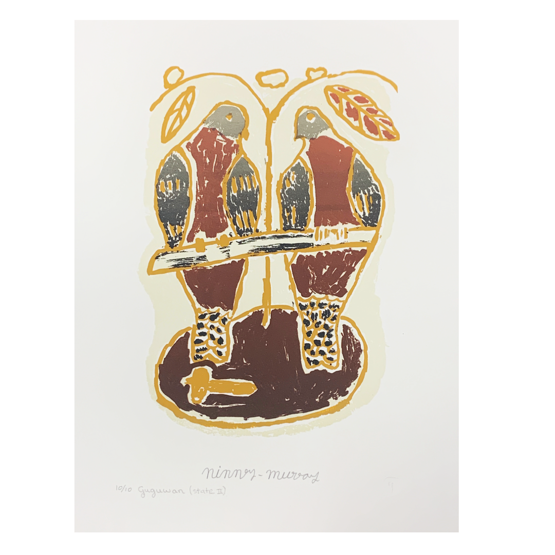 NINNEY MURRAY | 'Guguway (Brown Pigeon Story of Murray Falls) - State II' | Screenprint