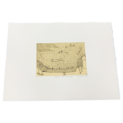 RUBEN AMBRYM | 'Yarrabah Bay Turtle Hunting' | Etching