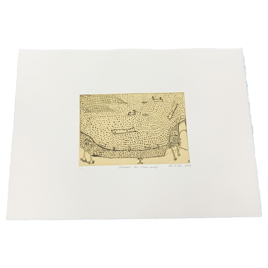 RUBEN AMBRYM | 'Yarrabah Bay Turtle Hunting' | Etching