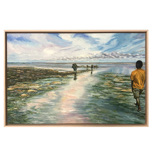 MARILYN TALEO HAVINI | 'Embarkation, Pororan Island'  | Oil on canvas