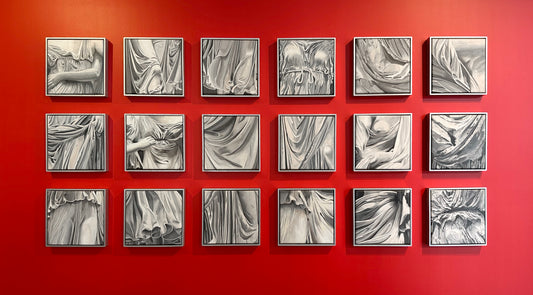 LAUREL MCKENZIE | 'Enfolded' | Acrylic on canvas / 18 x framed elements
