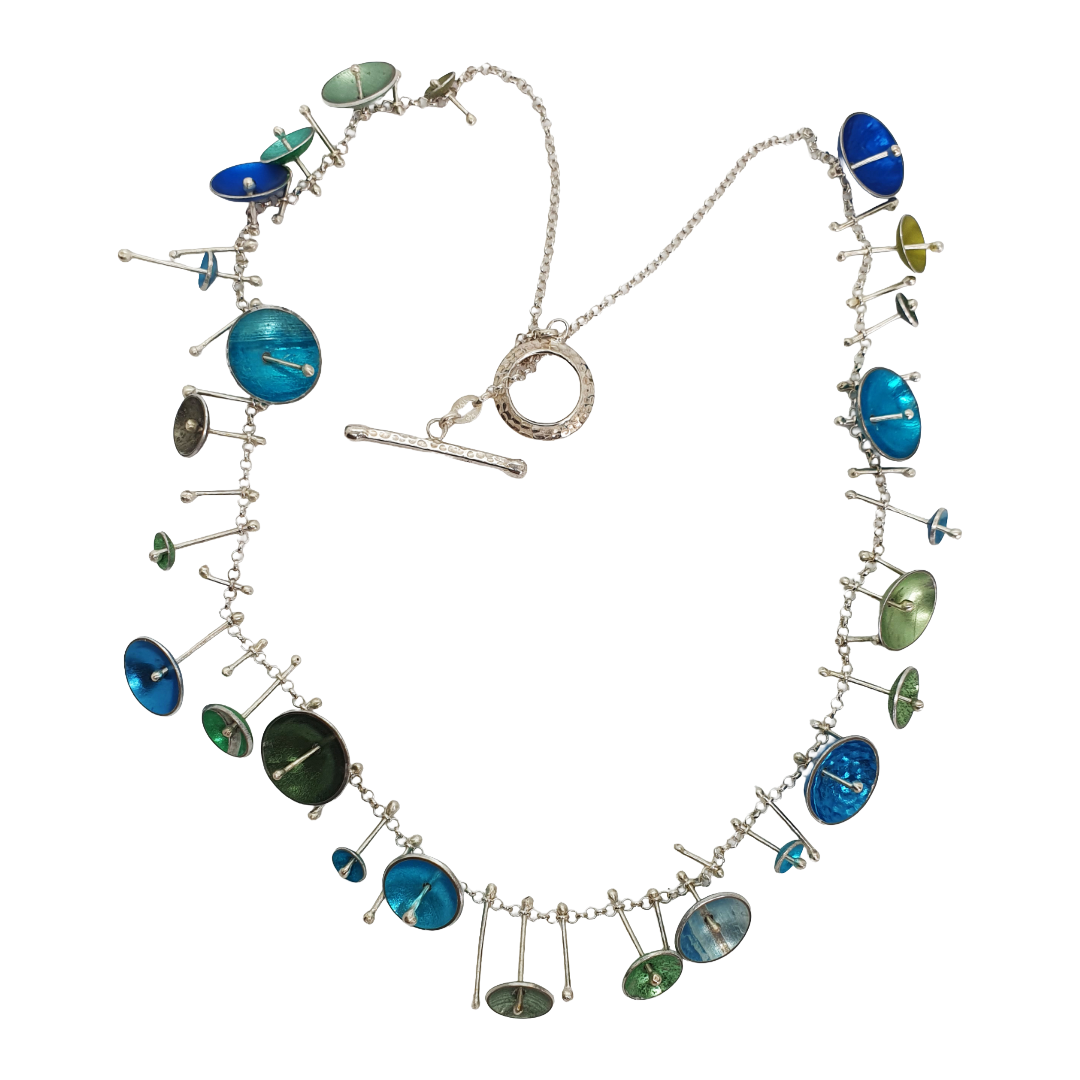 ALISON McDONALD | ‘Aliware Fiona Necklace’ | Sterling silver & reclaimed anodised aluminium saucepan lids
