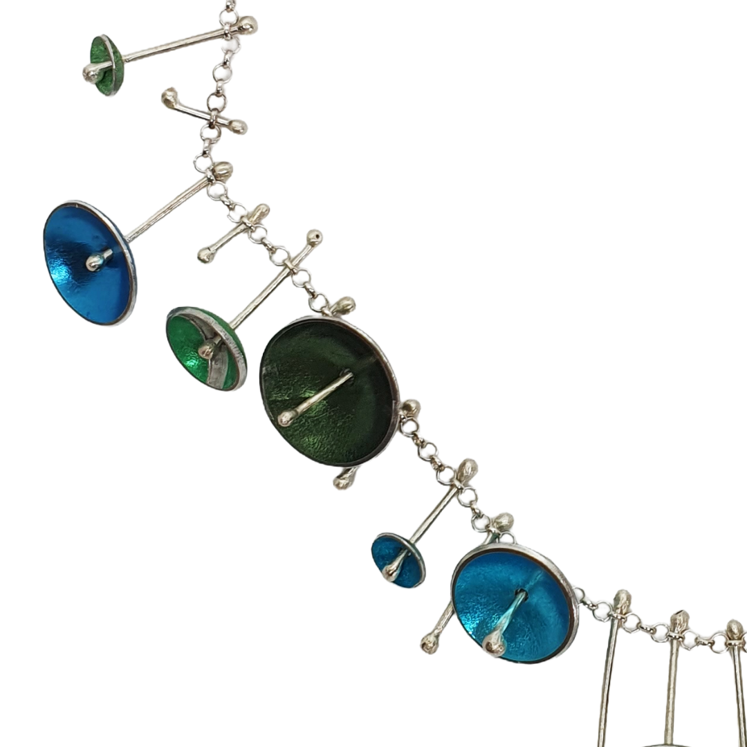 ALISON McDONALD | ‘Aliware Fiona Necklace’ | Sterling silver & reclaimed anodised aluminium saucepan lids