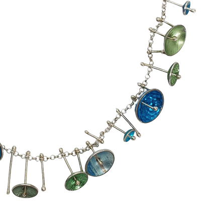 ALISON McDONALD | ‘Aliware Fiona Necklace’ | Sterling silver & reclaimed anodised aluminium saucepan lids