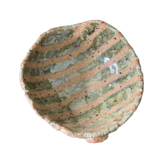 "FLINTSTONE DESIGNS | 'Green Gloss Stripe Critter' | Ceramic