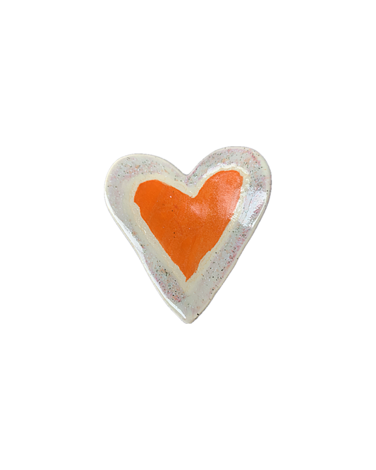 FLINTSTONE DESIGNS | ‘Orange Heart Dish’ | Ceramic