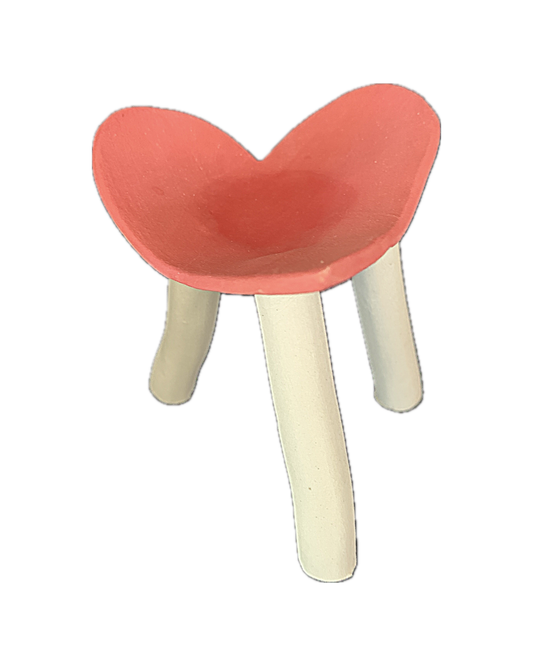 FLINTSTONE DESIGNS | ' Tall Pink Heart Dish' | Ceramic