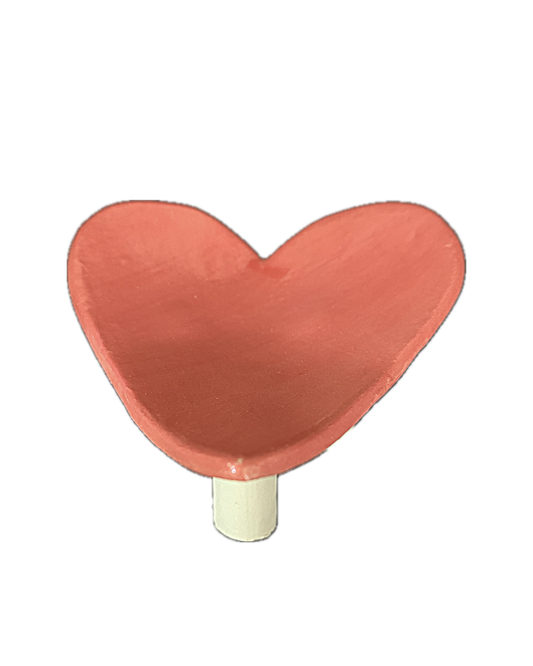 FLINTSTONE DESIGNS | ' Short Pink Heart Dish' | Ceramic