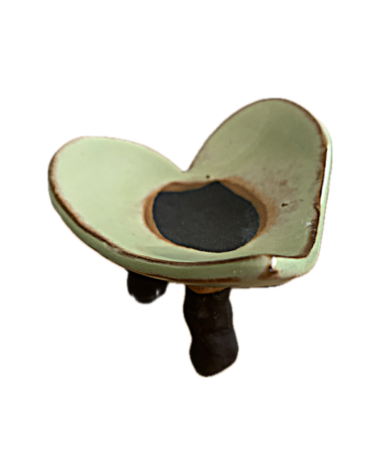 FLINTSTONE DESIGNS | 'Black and Jade Heart Dish' | Ceramic