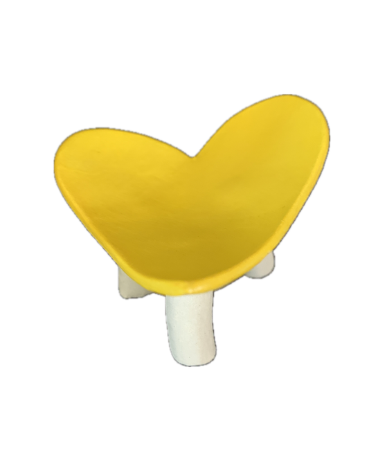 FLINTSTONE DESIGNS | 'Yellow Heart Dish' | Ceramic