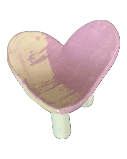 FLINTSTONE DESIGNS | 'Mauve Heart Dish' | Ceramic