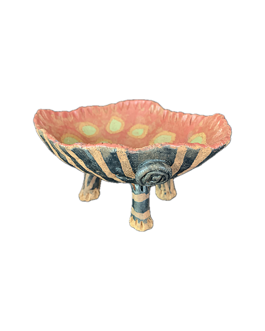 FLINTSTONE DESIGNS | 'Rose with Green Spots Critter' | Ceramic