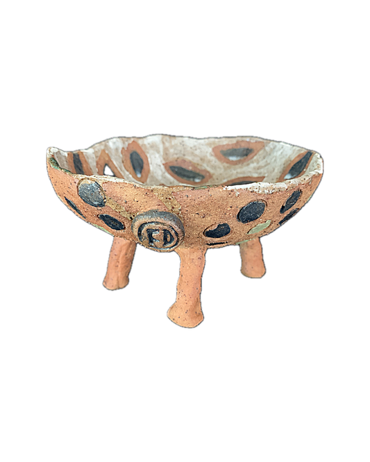 FLINTSTONE DESIGNS | 'Brown & Black eyed Critter' | Ceramic
