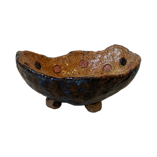 FLINTSTONE DESIGNS | 'Oval Spot Critter' | ceramic vessel