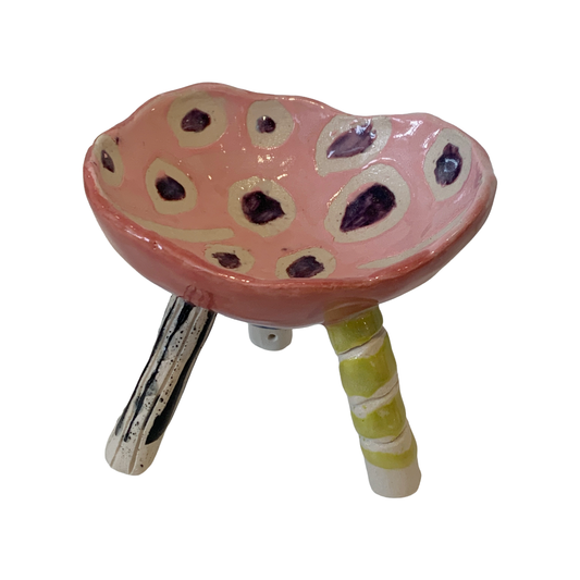 FLINTSTONE DESIGNS | 'Pink Delight Critter' | ceramic vessel + legs