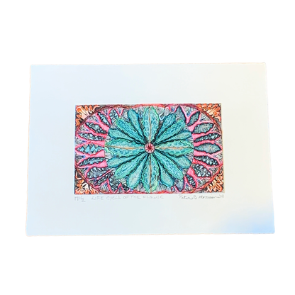 PETER B MORRISON | ‘LIFE CYCLE OF THE FLOWER’ TP 1/2 | Etching / watercolour