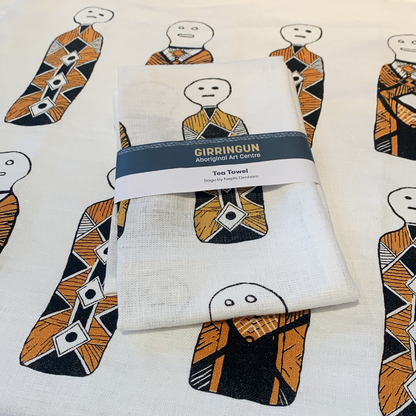 NEPHI DENHAM - Girringun Art Centre | 'Bagu' | Linen tea towel