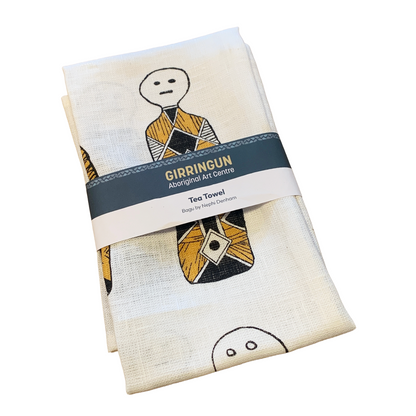 NEPHI DENHAM - Girringun Art Centre | 'Bagu' | Linen tea towel