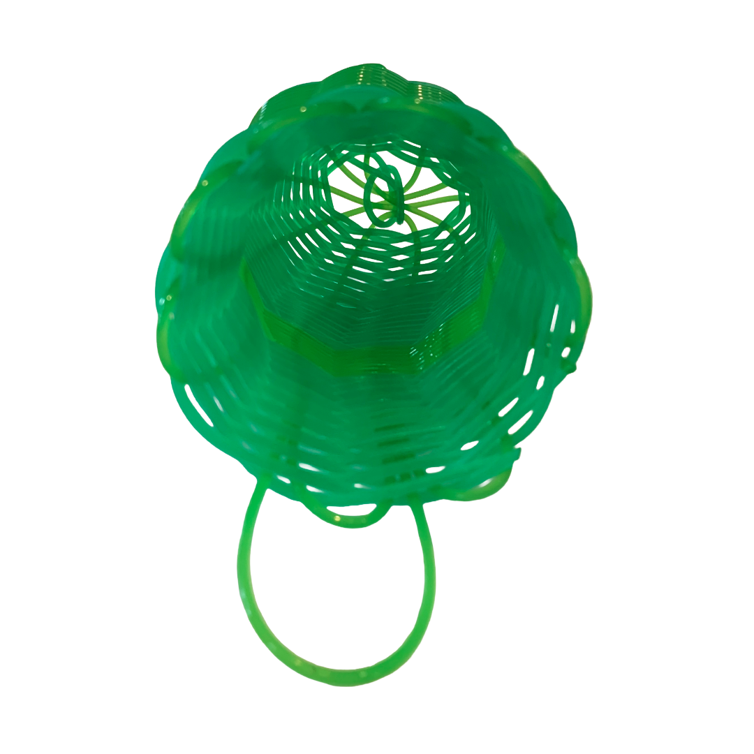 GIRRINGUN ART CENTRE – Nephi Denham | ‘Recycled Woven Basket’ | Electrical wire / Green