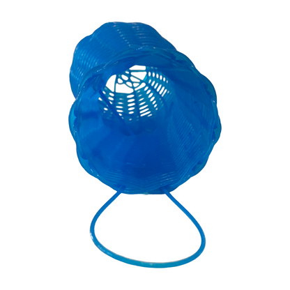 GIRRINGUN ART CENTRE – Nephi Denham | ‘Recycled Woven Basket’ | Electrical wire / Blue