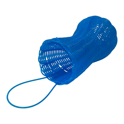 GIRRINGUN ART CENTRE – Nephi Denham | ‘Recycled Woven Basket’ | Electrical wire / Blue