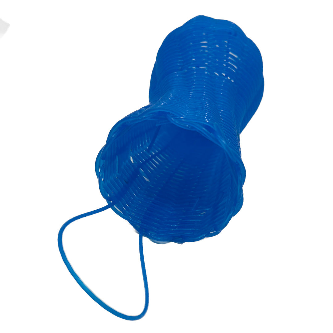 GIRRINGUN ART CENTRE – Nephi Denham | ‘Recycled Woven Basket’ | Electrical wire / Blue