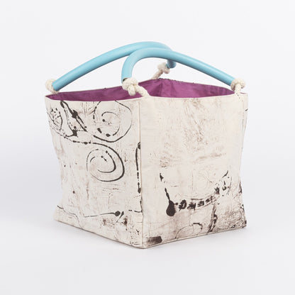 JULIE POULSEN | ‘Grandma's Sewing Box: Boat bag: Midi | Re-cycled painting | Medium