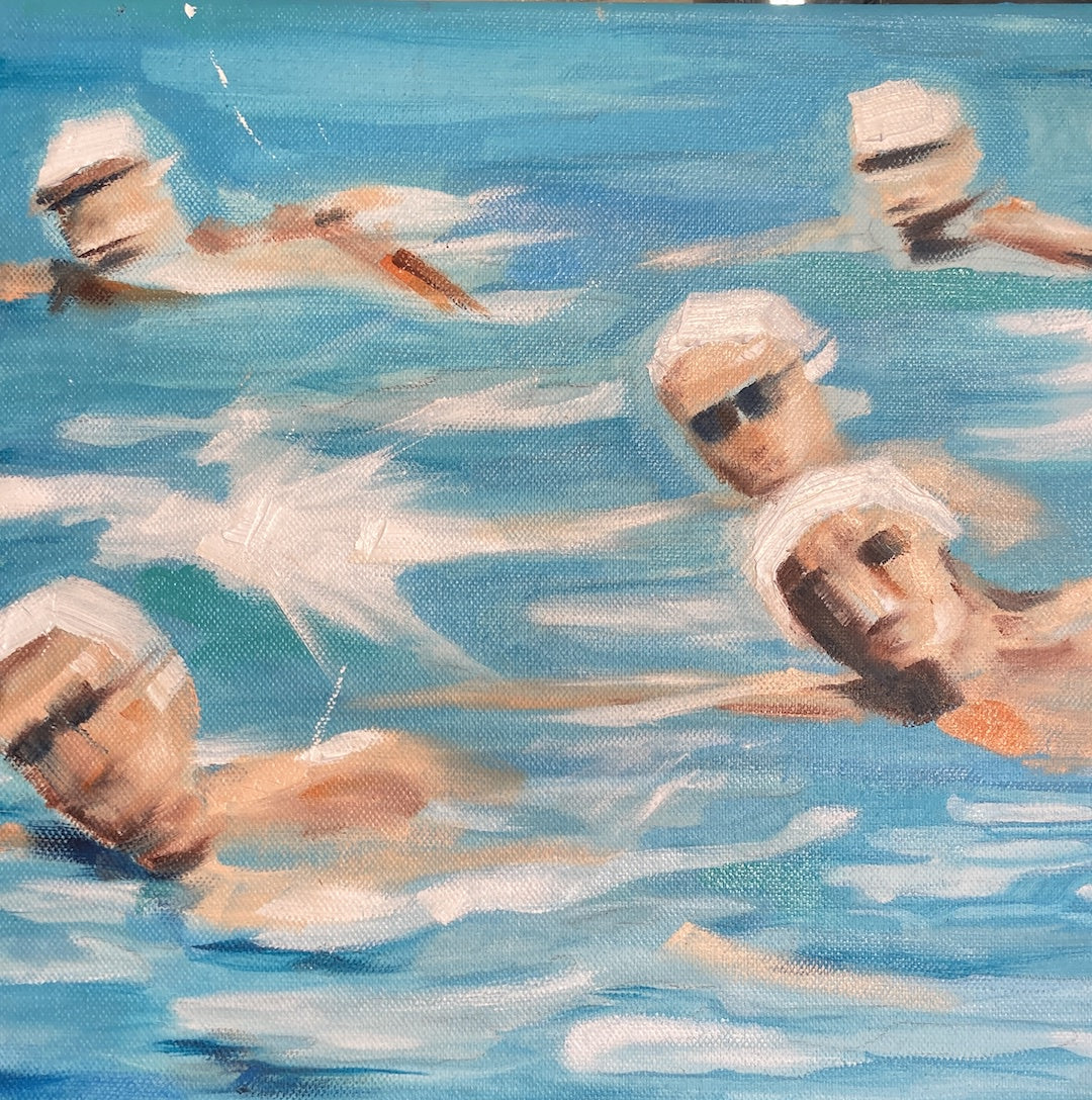 TIA ADOBERG | 'The Swimmers' | 2024 | Acrylic and oil