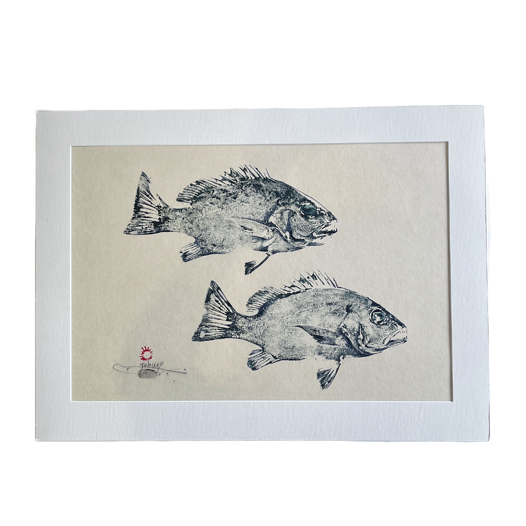 JANE DENNIS | 'Two Way' | Gyotaku print