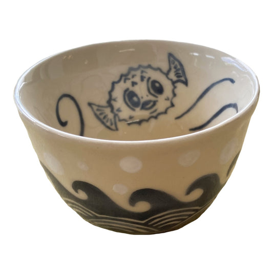JANE JEHNE | 'Stoned Puffer Fish Series - Large Condiment Bowl (1)' | Glazed Ceramic