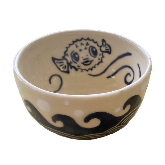 JANE JEHNE | 'Stoned Puffer Fish Series - Large Condiment Bowl (2)' | Glazed Ceramic