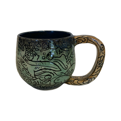 JANE JEHNE | 'Daintree Series- Small Mug' | Hand Drawn | Glazed Ceramic