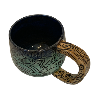 JANE JEHNE | 'Daintree Series- Small Mug' | Hand Drawn | Glazed Ceramic