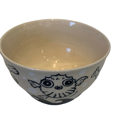 JANE JEHNE | 'Stoned Puffer Fish Series - Medium Bowl II' | Hand Drawn | Glazed Ceramic