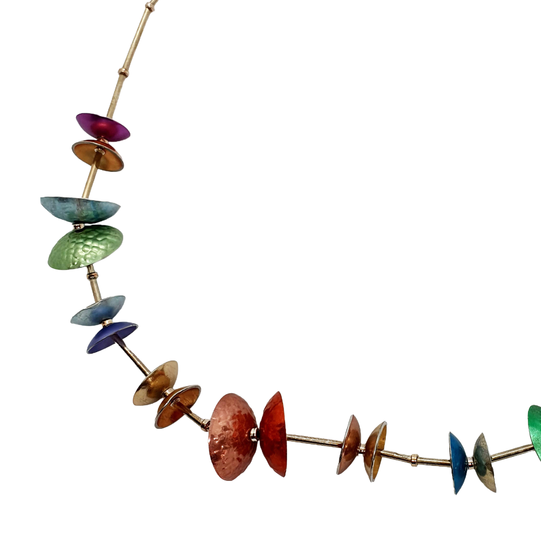 ALISON McDONALD | ‘Aliware Jane Necklace’ | Sterling silver & reclaimed anodised aluminium saucepan lids