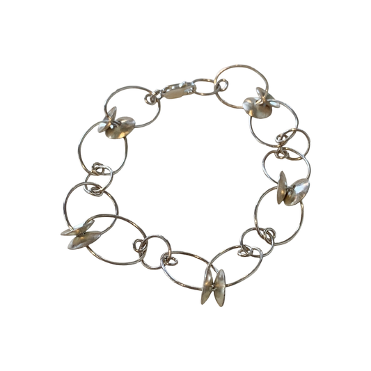 ALISON McDONALD | ‘Aliware Jen Bracelet’ | Sterling silver domed cups on handmade rings