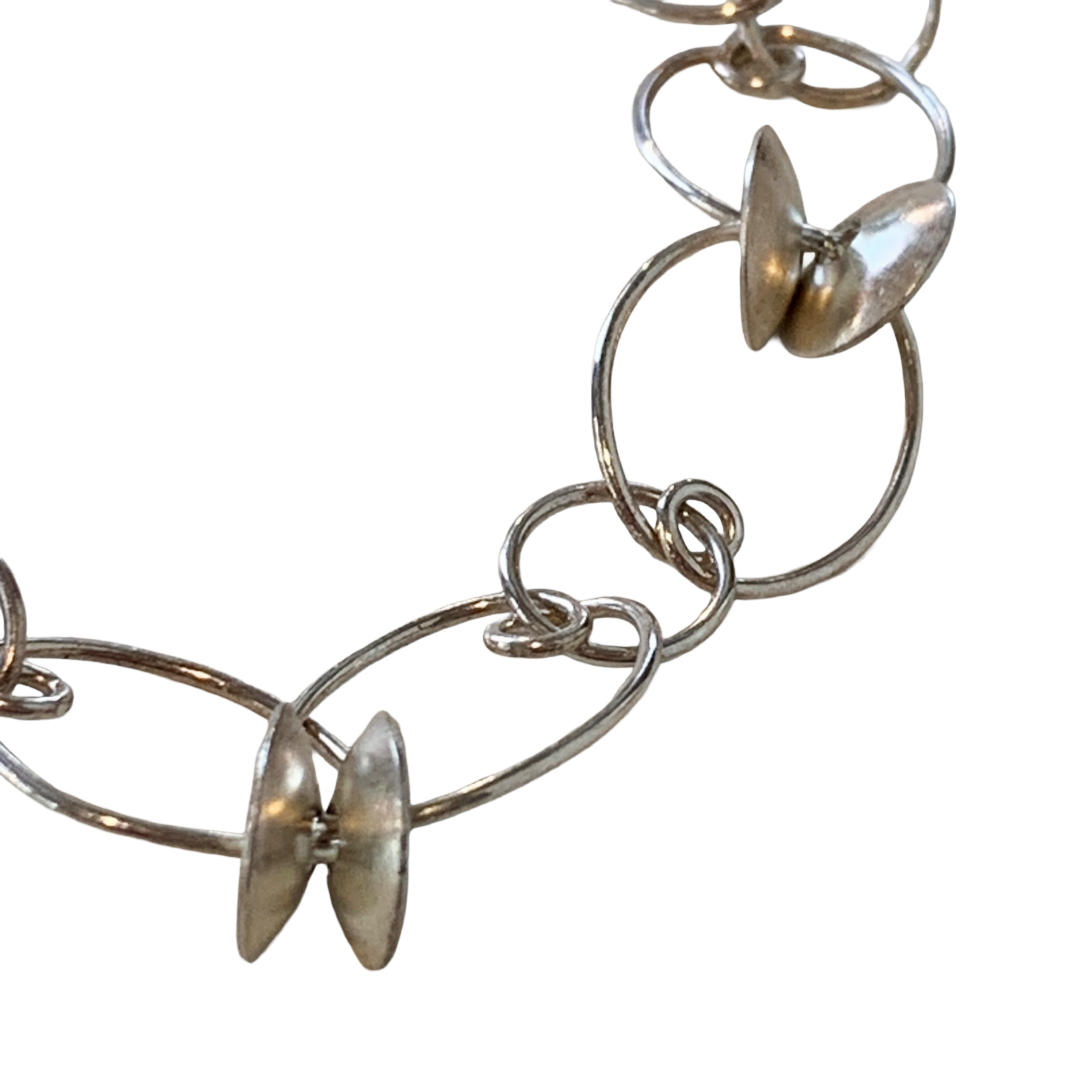 ALISON McDONALD | ‘Aliware Jen Bracelet’ | Sterling silver domed cups on handmade rings