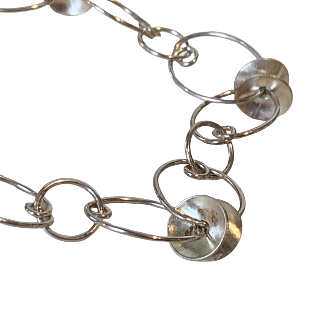 ALISON McDONALD | ‘Aliware Jen Bracelet’ | Sterling silver domed cups on handmade rings