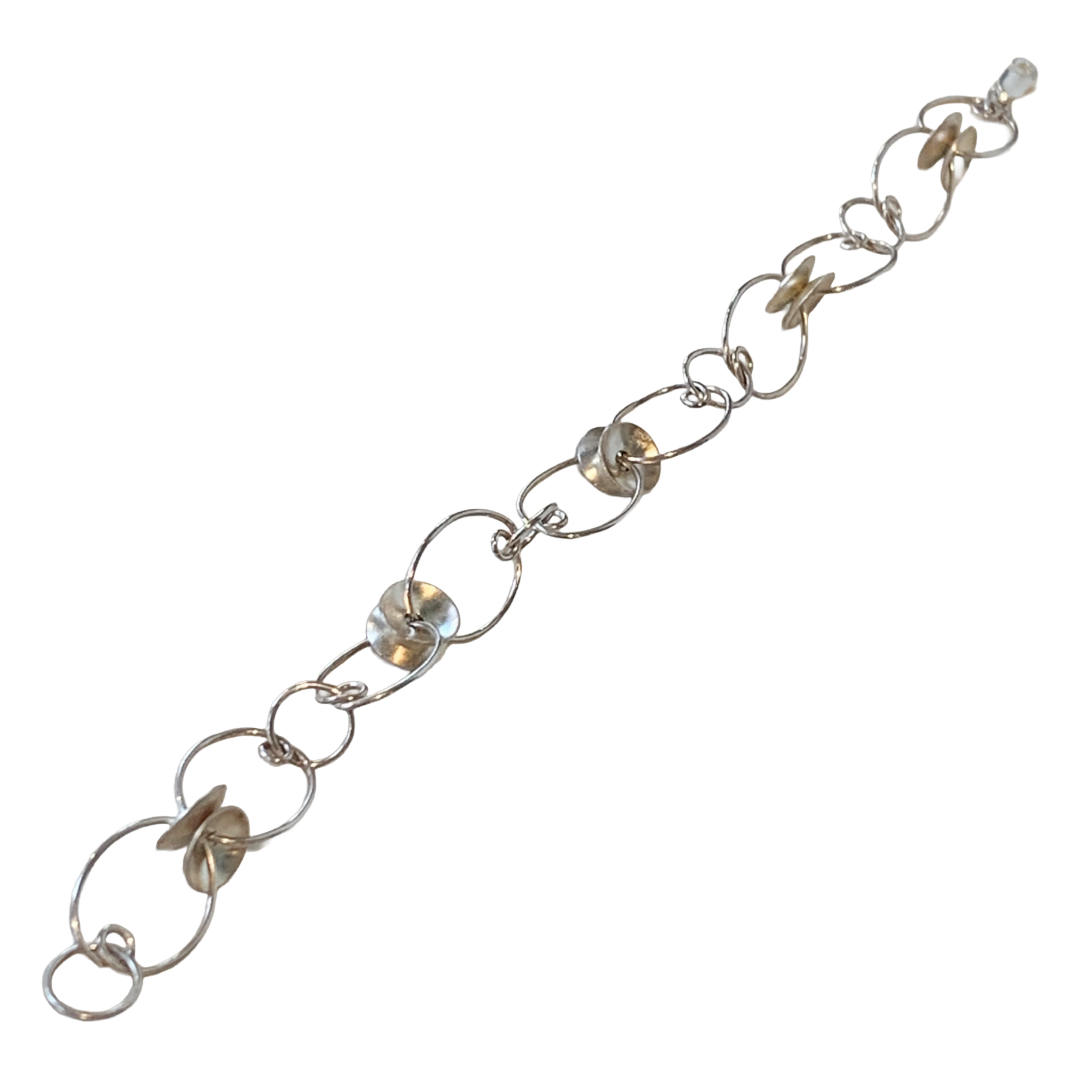 ALISON McDONALD | ‘Aliware Jen Bracelet’ | Sterling silver domed cups on handmade rings