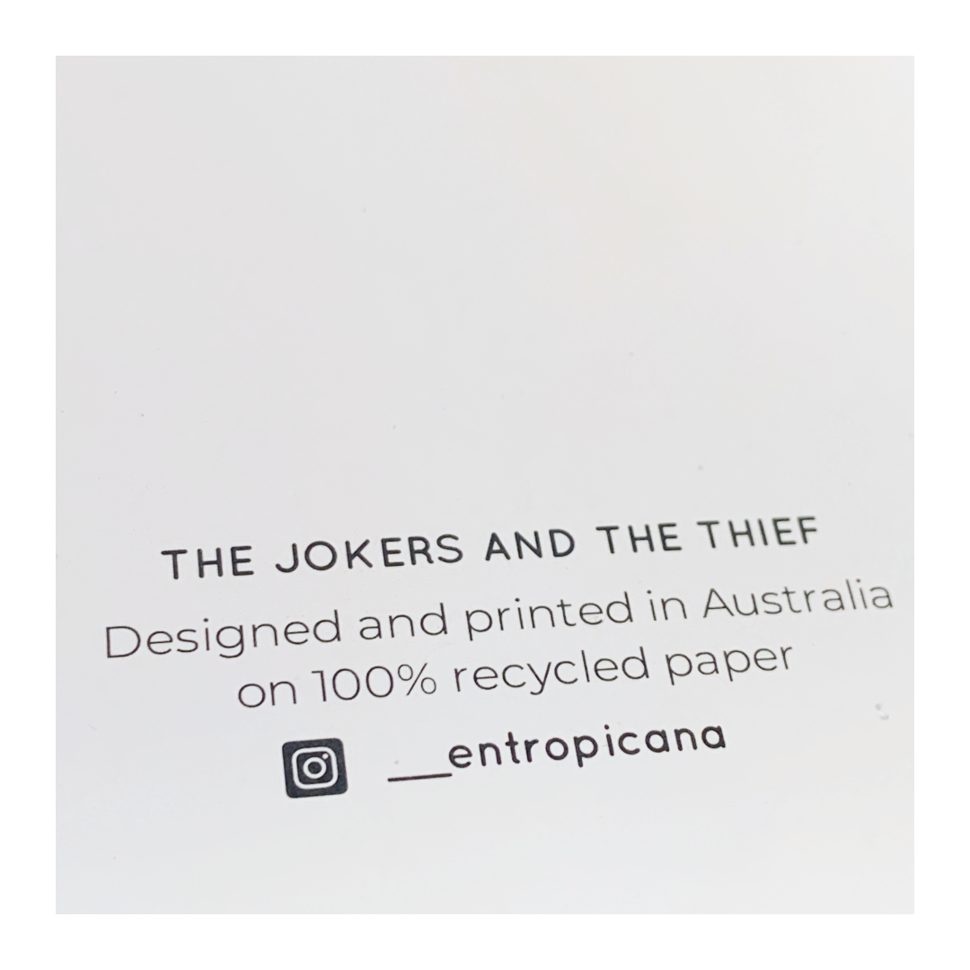 HANNAH MURRAY | 'The Jokers + the Thief' | Gift Card / Recycled paper