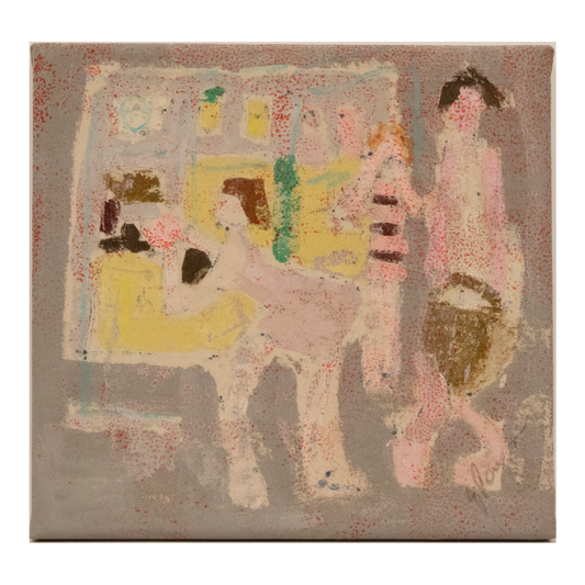 JULIE POULSEN | 'The Midnight Feast Series' (1) | Acrylic + mixed media on canvas | 30 (h) x 30 (w) cm