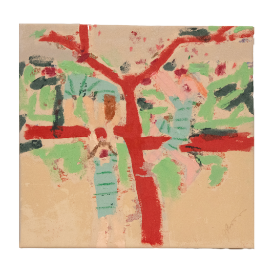 JULIE POULSEN | 'The Mulberry Tree Series' (1) | Acrylic + mixed media on canvas | 45 (h) x 45 (w) cm