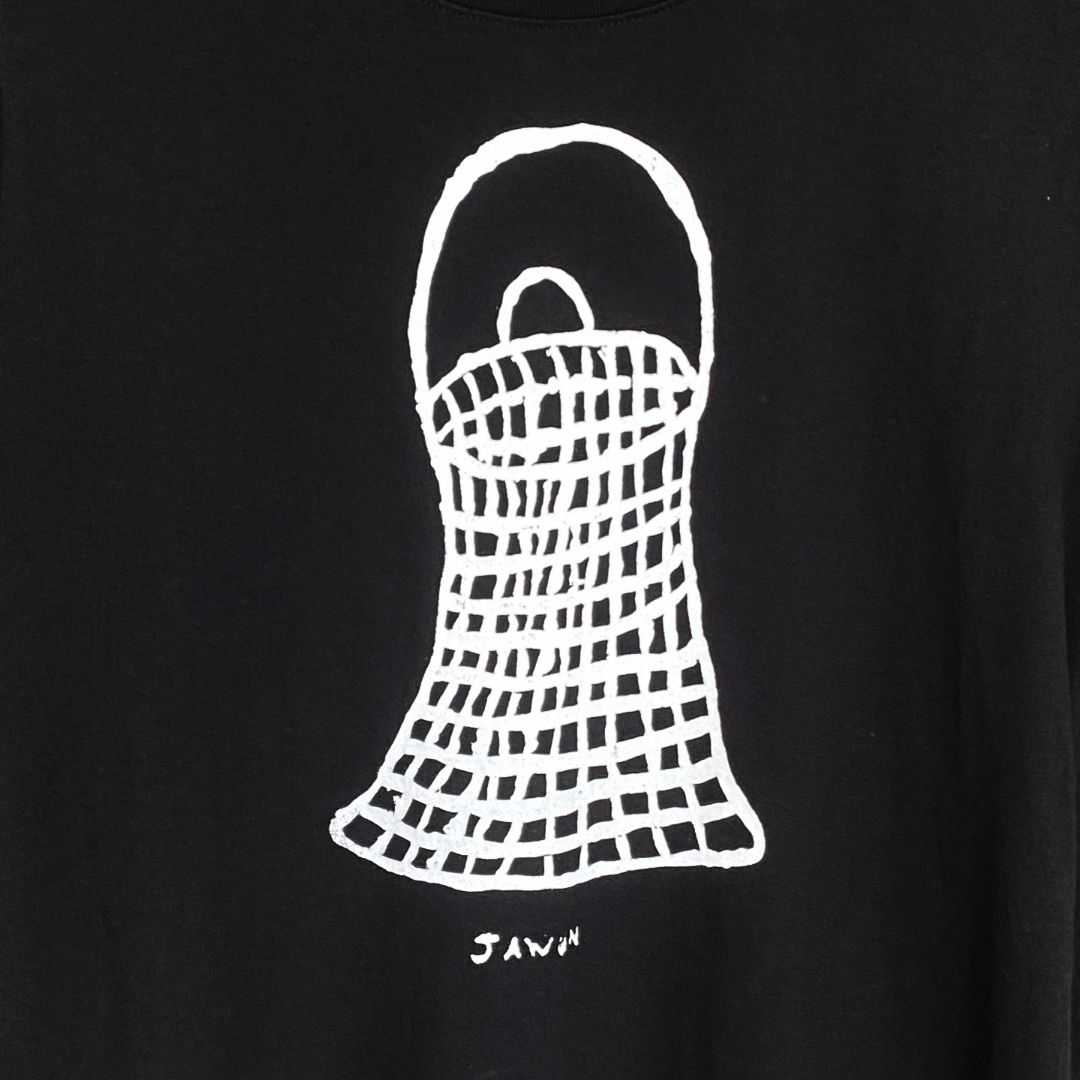 GIRRINGUN ART CENTRE | 'Jawan T-shirt' |  Black fabric / white design