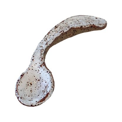 KAT HALL | ‘Moonphase Spoon’ – Curved | hand built ceramic spoon