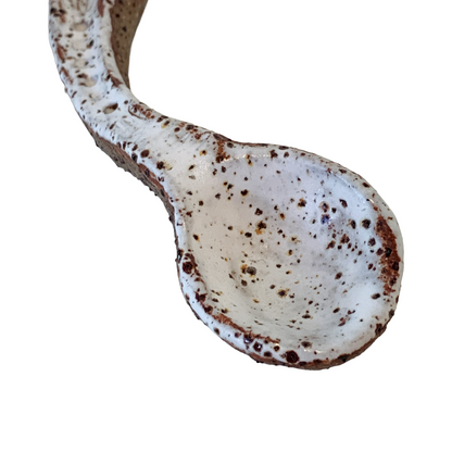KAT HALL | ‘Moonphase Spoon’ – Curved | hand built ceramic spoon
