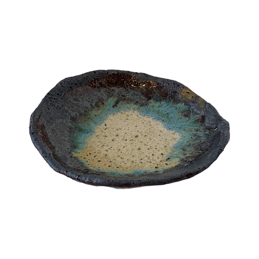 KAT HALL | ‘Ocean Oxide Small Plate' | ceramic dish
